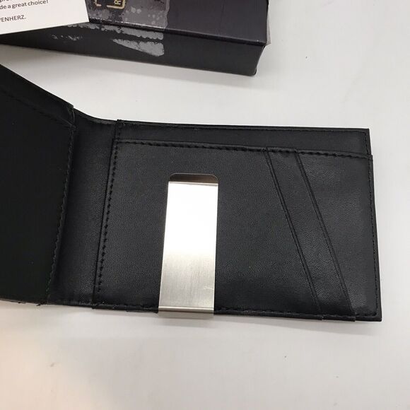 Lowenherz RFID Blocking Black Leather Bi-Fold Wallet Minamalist CC Front Pocket - Picture 9 of 12